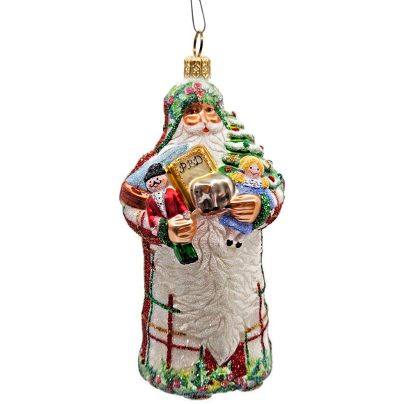 Patricia Breen A Santa for Mommy Plaid Holly Nutcracker Doll Christmas Ornament - Picture 1 of 11